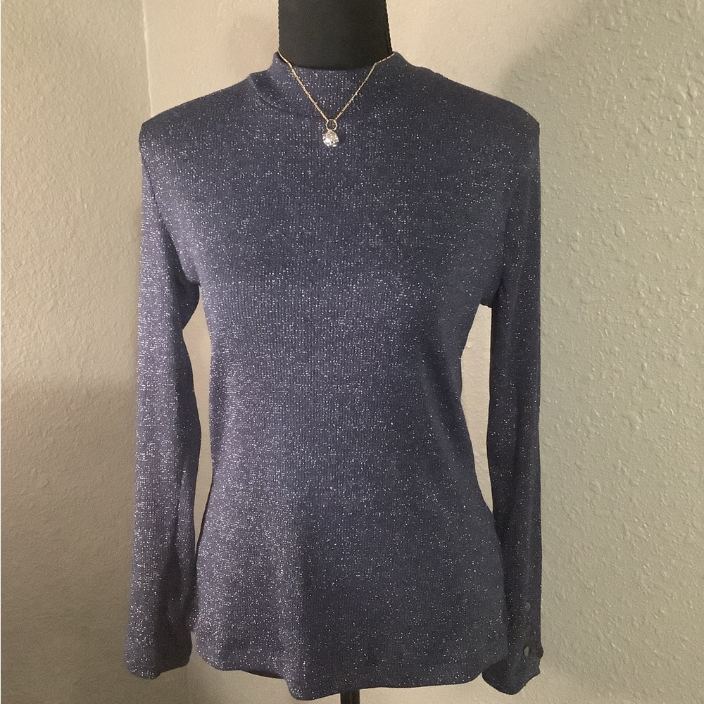 NWT VIOLETS‎ & ROSES Sparkly Night Sky Top